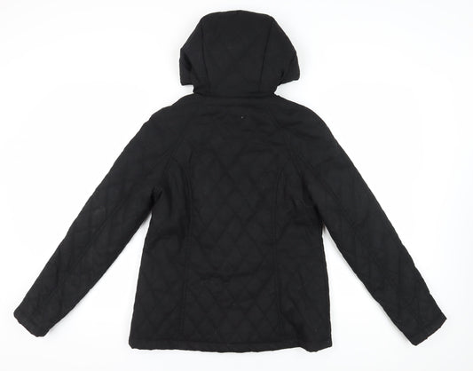 Fatface Women's Black Quilted Jacket Size 10