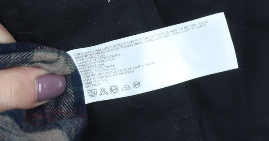 Fatface Women's Black Quilted Jacket Size 10