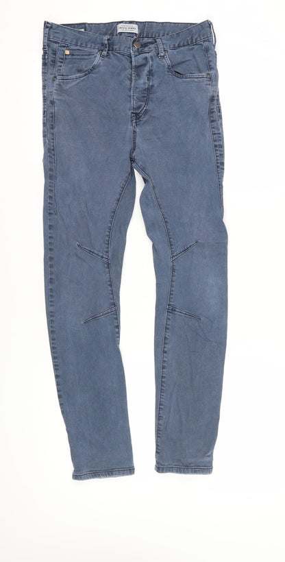 Jack & Jones Men's Blue Slim Fit Straight Jeans