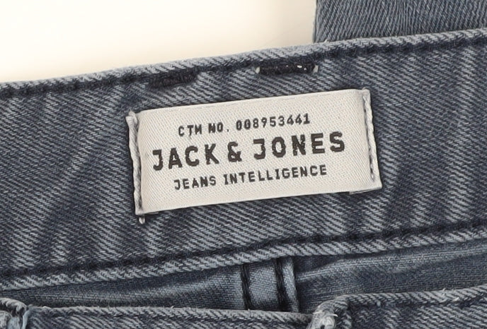 Jack & Jones Men's Blue Slim Fit Straight Jeans