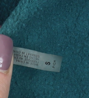 DKNY Women's Green Hoodie with Logo, Size S