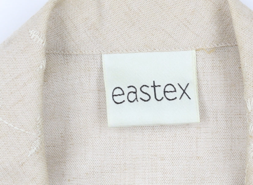 Eastex Beige Women's Blazer, Size 14, Floral Pattern