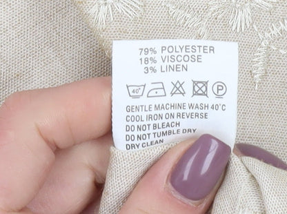 Eastex Beige Women's Blazer, Size 14, Floral Pattern