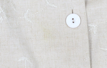 Eastex Beige Women's Blazer, Size 14, Floral Pattern