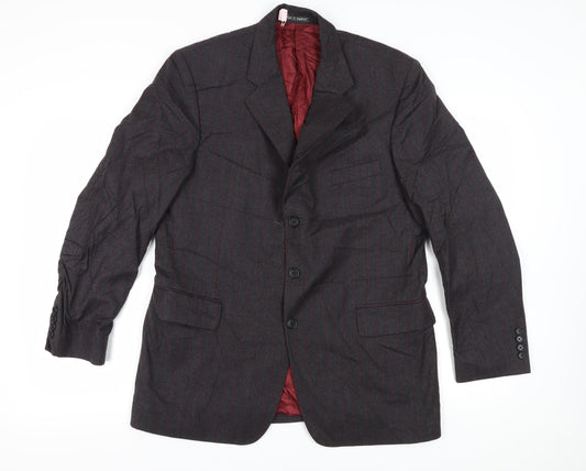 Austin Reed Men's Grey 42R Blazer Wool Striped