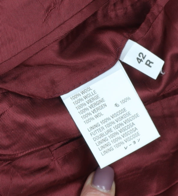 Austin Reed Men's Grey 42R Blazer Wool Striped