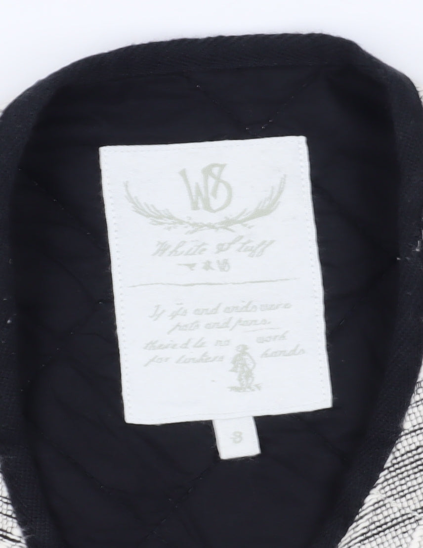 White Stuff Women's Grey Blazer, Size 8, Geometric, Casual