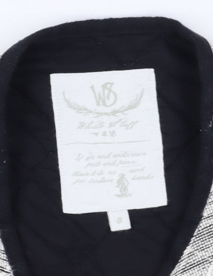 White Stuff Women's Grey Blazer, Size 8, Geometric, Casual