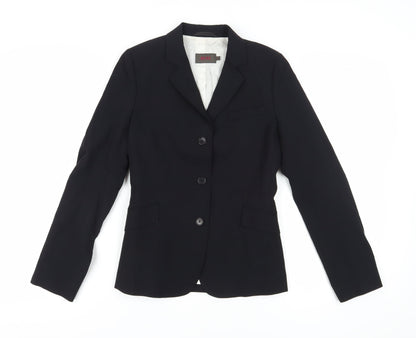 Reiss Women's Black Blazer Size 8 with Notch Lapel