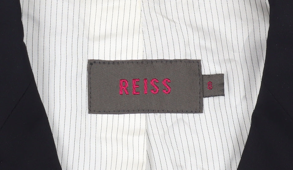 Reiss Women's Black Blazer Size 8 with Notch Lapel