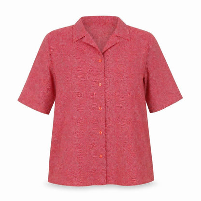 Womens UK Size 14 Viyella Red  Button-Up