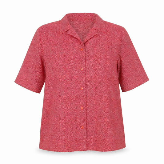 Womens UK Size 14 Viyella Red  Button-Up