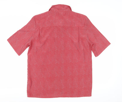Womens UK Size 14 Viyella Red  Button-Up