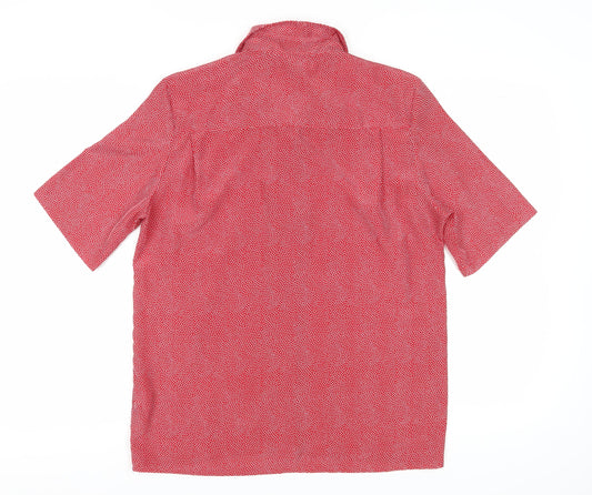 Womens UK Size 14 Viyella Red  Button-Up