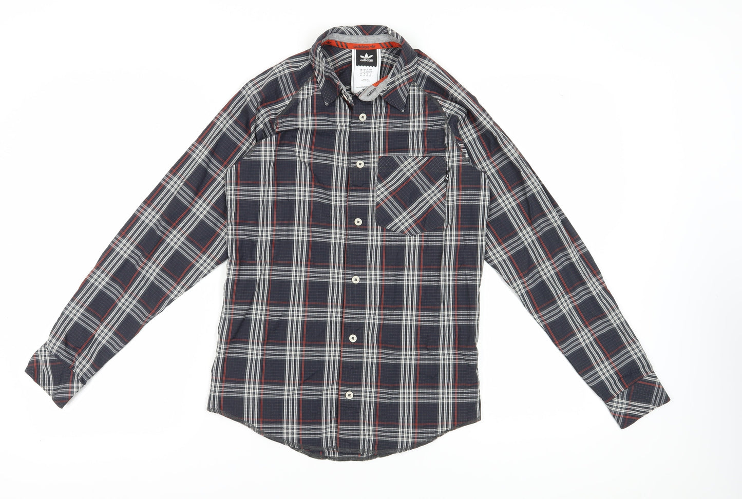 Adidas Men's Multicoloured XS Plaid Long Sleeve Shirt