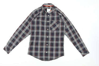 Adidas Men's Multicoloured XS Plaid Long Sleeve Shirt