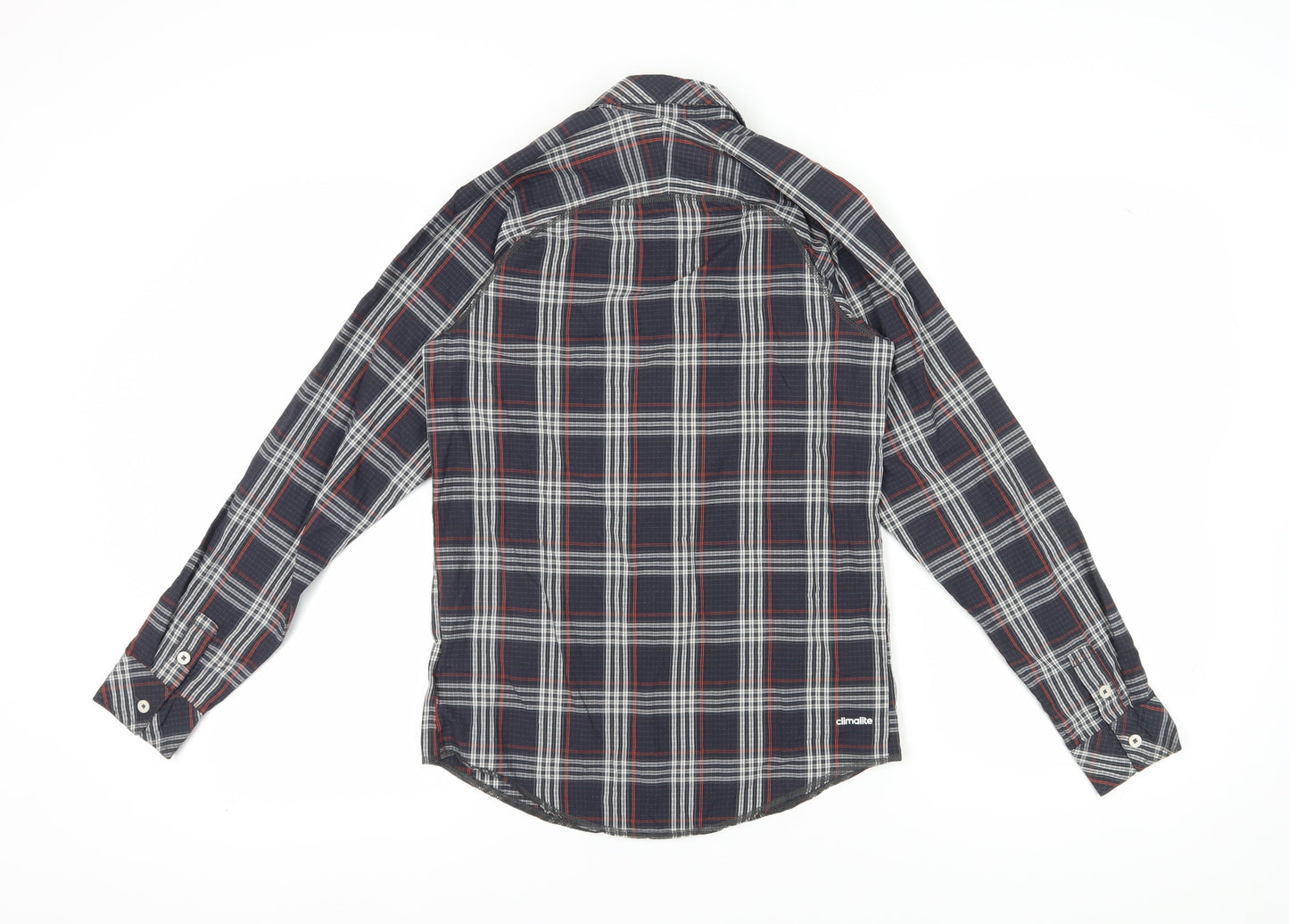 Adidas Men's Multicoloured XS Plaid Long Sleeve Shirt
