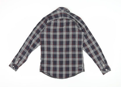 Adidas Men's Multicoloured XS Plaid Long Sleeve Shirt