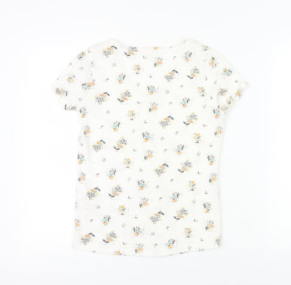 Womens UK Size 6 Fat Face White Basic Button-Up