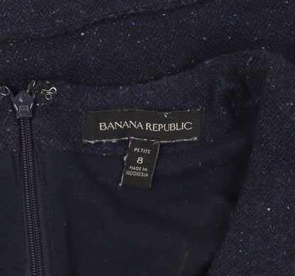 Banana Republic Women's Blue Petite 8 Sheath Dress