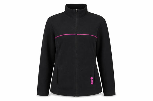 Front view of Head Women's Black Fitness Jacket, size 10, Full Zip
