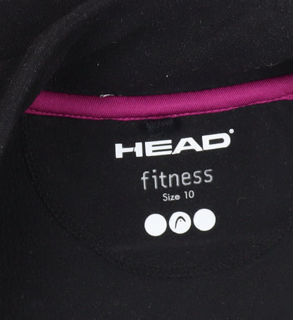 Head Women's Black Fitness Jacket Size 10 Full Zip