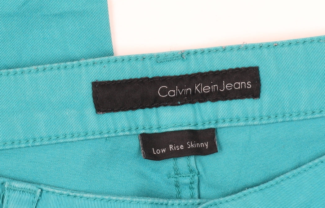 Womens UK Size 30 Calvin Klein Slim Fit Skinny Blue Jeans