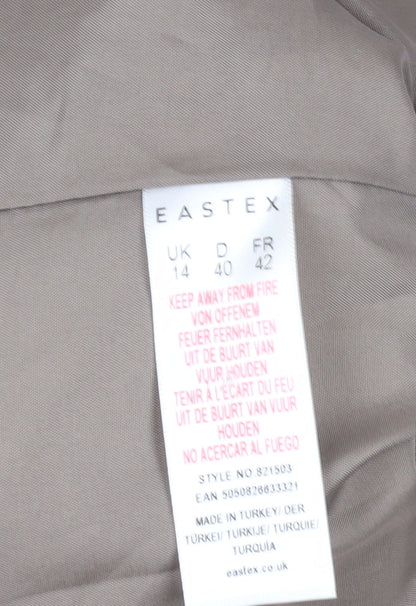 Eastex Women's Grey Check Blazer, Size 14, Classic Fit