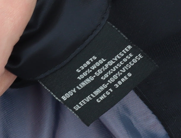 Mens UK Size 38 Pierre Cardin Regular Black Suit Jacket