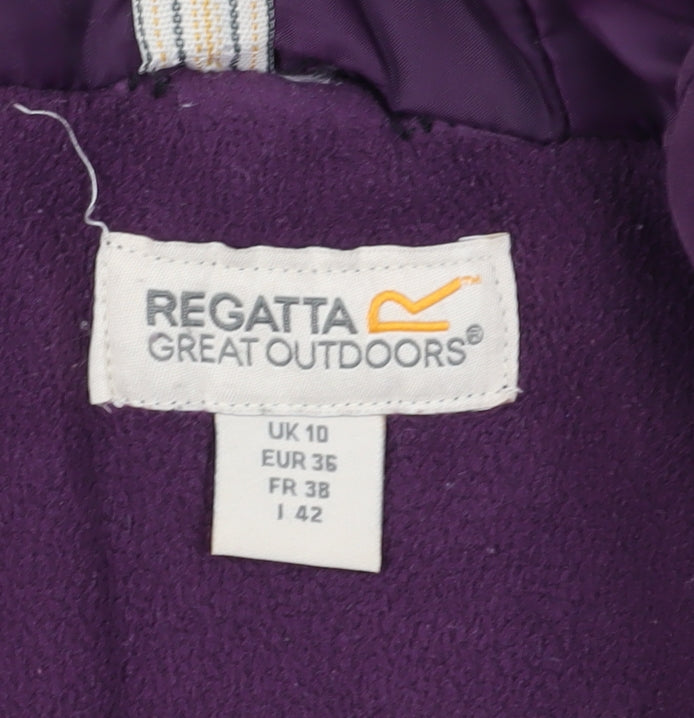 Regatta Women's Purple Parka Coat Size 10 Hooded Winter