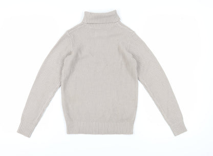 Jack & Jones Unisex Kids Beige Roll Neck Jumper Size 12