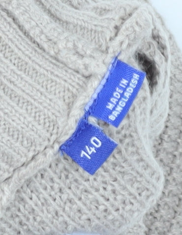 Jack & Jones Unisex Kids Beige Roll Neck Jumper Size 12