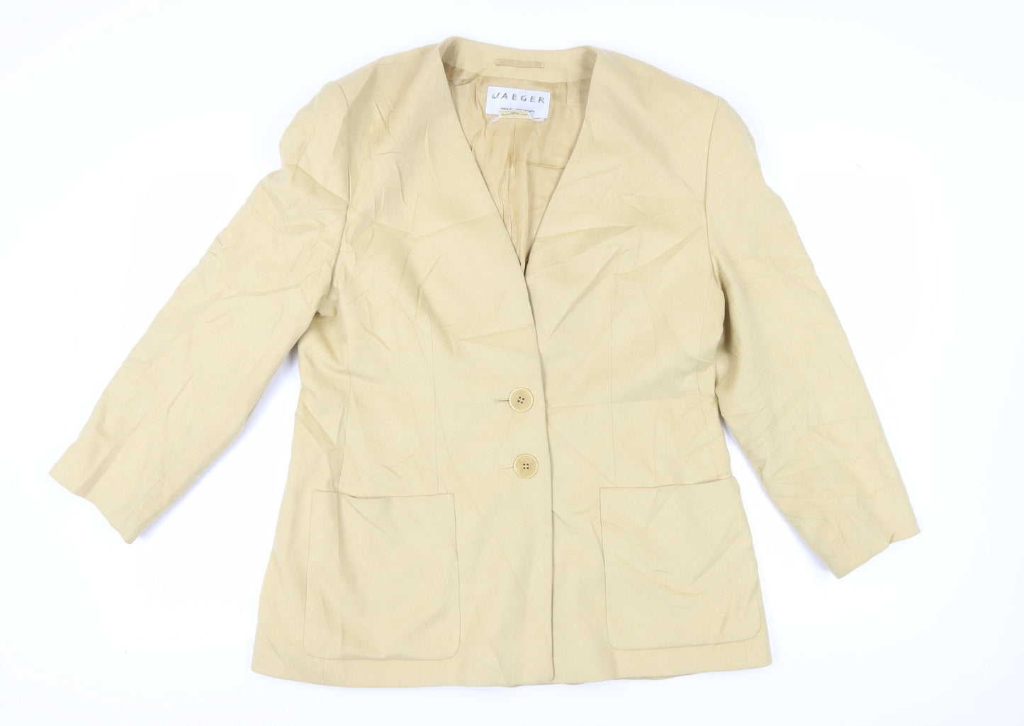 Jaeger Beige Women’s Wool Blazer Size 16