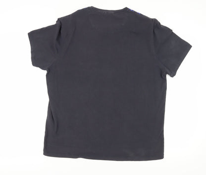 DKNY Black Unisex T-Shirt L Casual Short Sleeve Classic