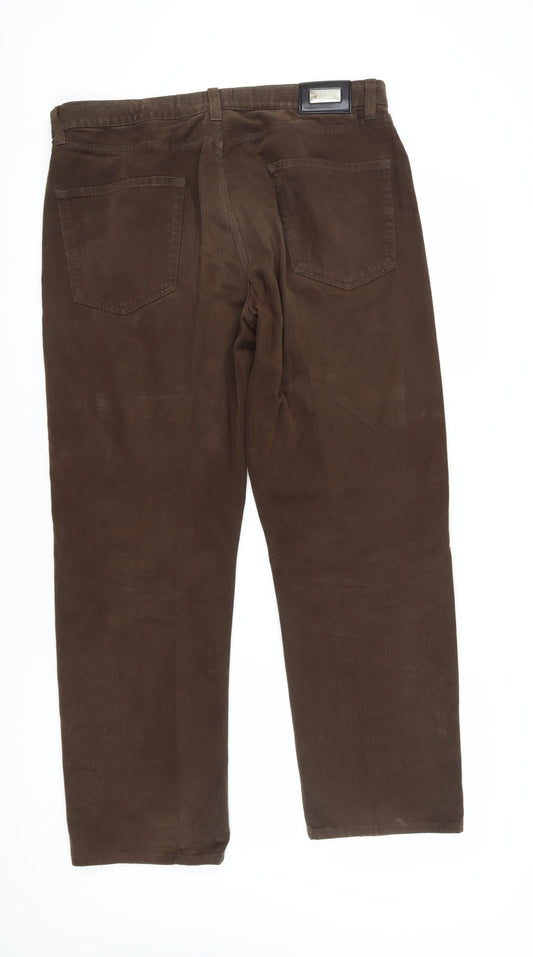 Hugo Boss Men's Brown Corduroy Trousers Size 38