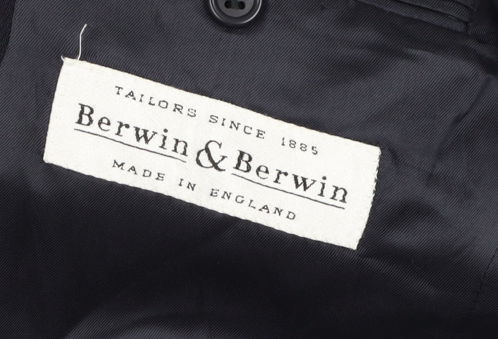 Mens UK Size 38 Berwin & Berwin Regular Blue Suit Jacket