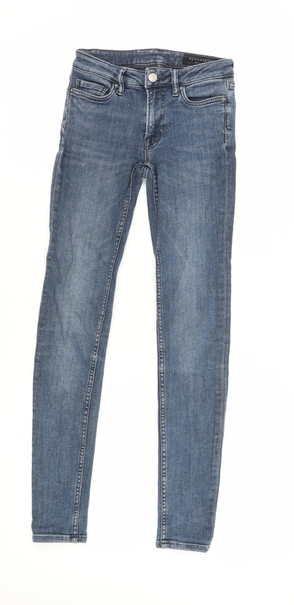 AllSaints Women's Blue Skinny Jeans W24