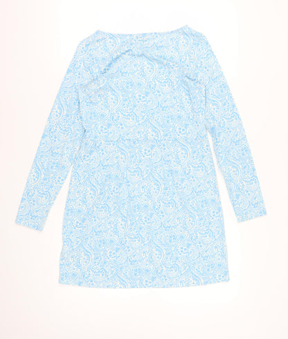 Boden Womens Blue Paisley Knee Length Shift Dress