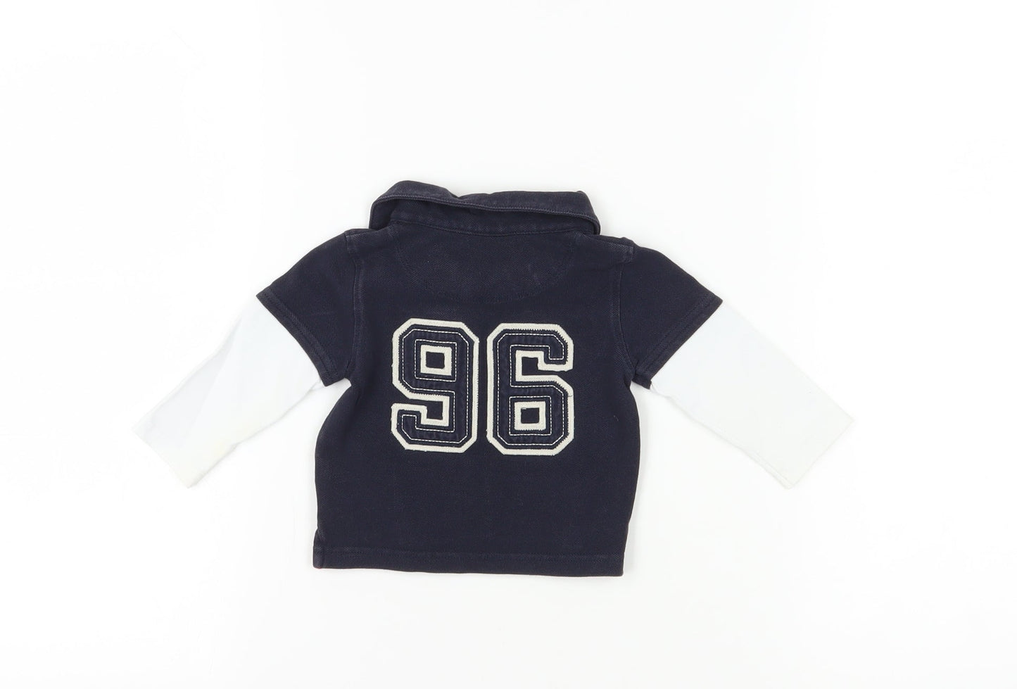 Jasper Conran Unisex Baby Polo Black 3-6 Mths Cotton Casual