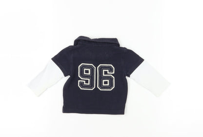 Jasper Conran Unisex Baby Polo Black 3-6 Mths Cotton Casual