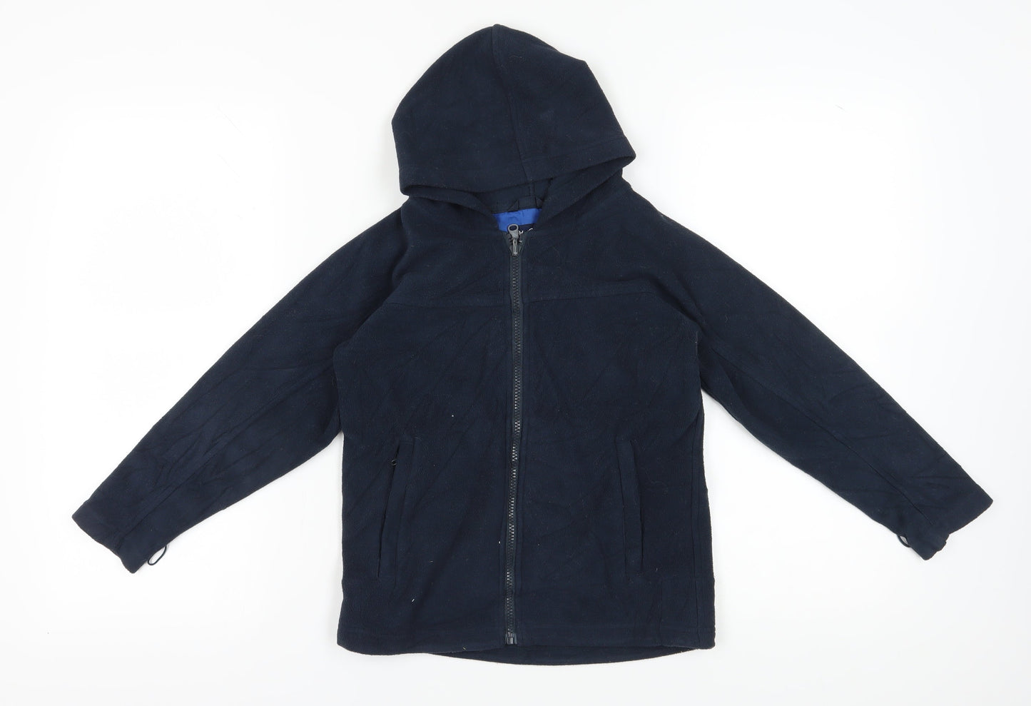 Peter Storm Girls Blue Fleece Jacket, Hooded, Size 7-8 Years