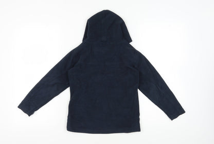 Peter Storm Girls Blue Fleece Jacket, Hooded, Size 7-8 Years