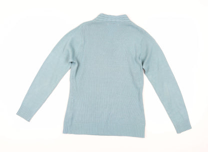 Honor Millburn Women's Blue Cowl Neck Pullover Jumper Size S