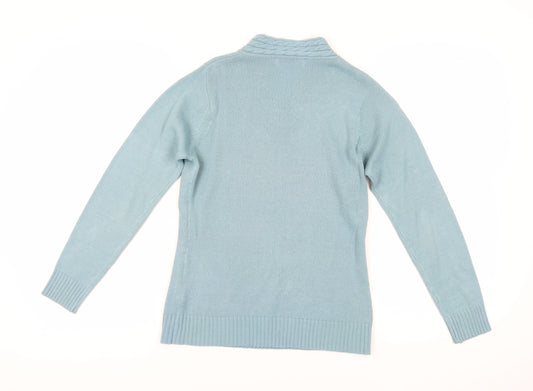 Honor Millburn Women's Blue Cowl Neck Pullover Jumper Size S