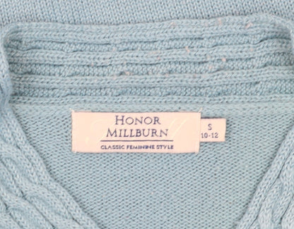 Honor Millburn Women's Blue Cowl Neck Pullover Jumper Size S