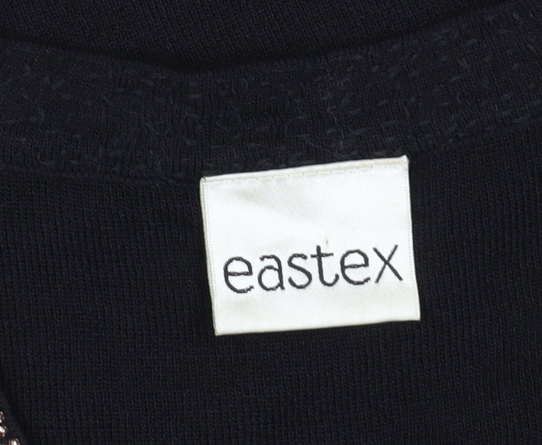 Womens UK Size 12 Eastex Black Basic T-Shirt