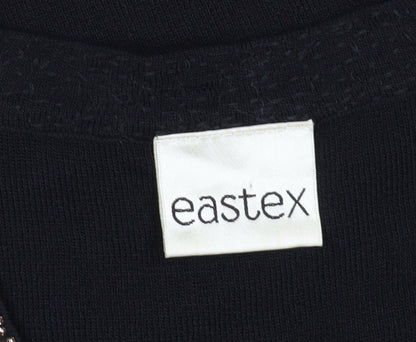 Womens UK Size 12 Eastex Black Basic T-Shirt