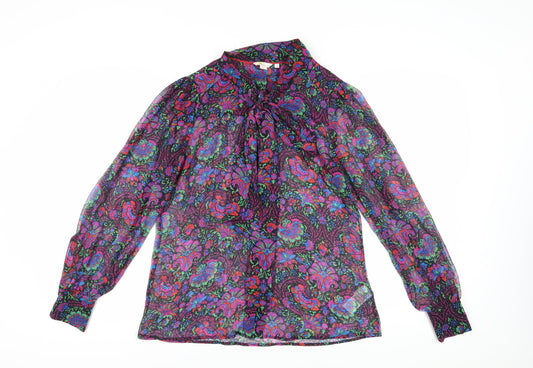 Boden Women's Multicoloured Floral Tunic Blouse Size 12