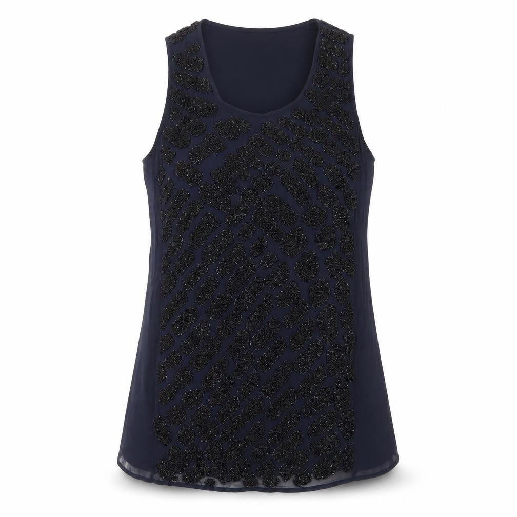 Womens UK Size 8 Whistles Blue Basic Tank