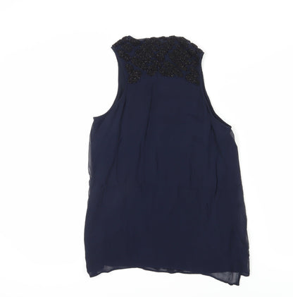 Womens UK Size 8 Whistles Blue Basic Tank